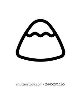 Simple Mountain line icon isolated on a white background