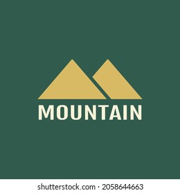 simple mountain logo, adventure, camper. vector illustration for business logo or icon