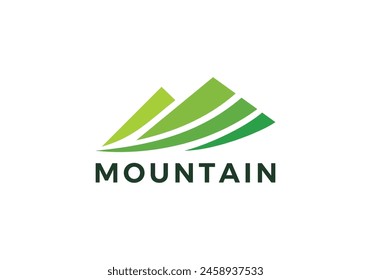 simple mountain logo, agricultural land symbol design vector