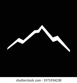 simple mountain logo black and white vector design