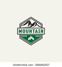 simple mountain logo, or camper club .vector illustration for business logo or icon