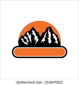 simple mountain logo creative design illustration vector