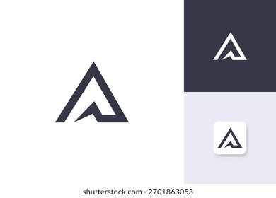 simple mountain logo design illustration vector template