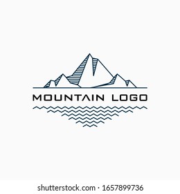 inspiración para el diseño de un sencillo logotipo de montaña