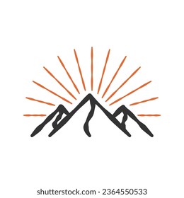 simple mountain logo design suitable for outdoor community, mountain, or outdoor fashion logo - Shutterstock ID 2364550533