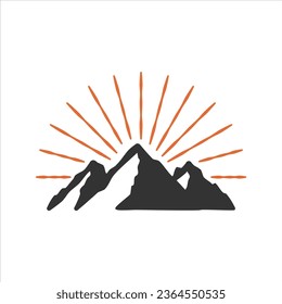 simple mountain logo design suitable for outdoor community, mountain, or outdoor fashion logo - Shutterstock ID 2364550535