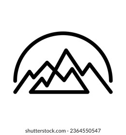 simple mountain logo design suitable for outdoor community, mountain, or outdoor fashion logo - Shutterstock ID 2364550547