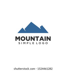 simple mountain logo design template