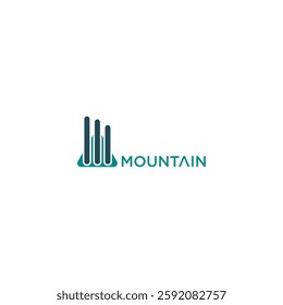 Simple mountain logo design with unique concept