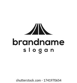 simple mountain logo design vector