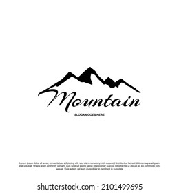 Simple mountain logo design vector illustration