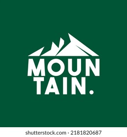 simple mountain logo design vector illustration.Outdoor Adventure Sign or Symbol, vector illustration