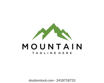 simple mountain logo design vector template.	
