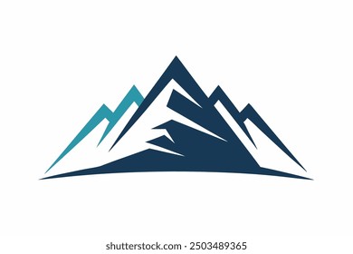 Simple Mountain Logo Design - Vektorsymbol, Cartoon Clipart und Grafikkunst