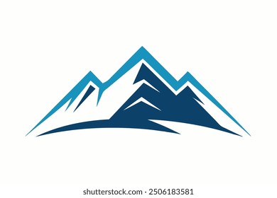 Simple Mountain Logo Design - Vektorsymbol, Cartoon Clipart und Grafikkunst