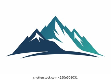 Simple Mountain Logo Design - Vektorsymbol, Cartoon Clipart und Grafikkunst