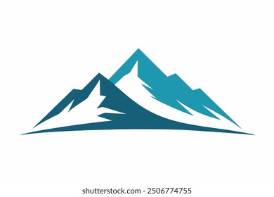 Simple Mountain Logo Design - Vektorsymbol, Cartoon Clipart und Grafikkunst