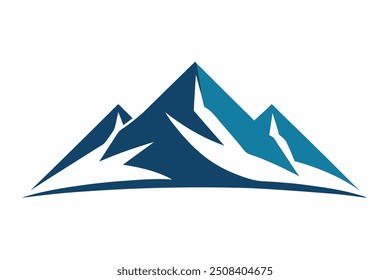 Simple Mountain Logo Design - Vektorsymbol, Cartoon Clipart und Grafikkunst