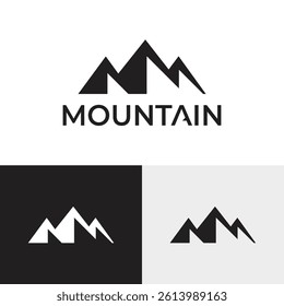 Simple Mountain logo design vector template.
