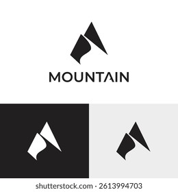 Simple Mountain logo design vector template