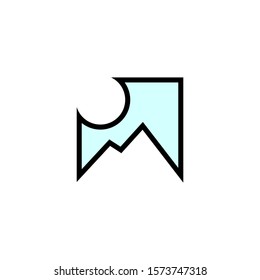 simple mountain logo designs vector