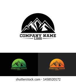 Simple mountain logo icon design vector, mountain icon