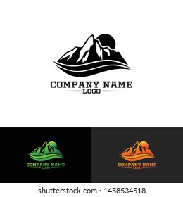 Simple mountain logo icon design vector, mountain logo