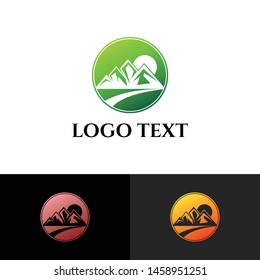 Simple mountain logo icon design vector, mountain logo