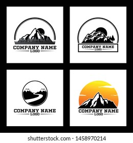 Simple mountain logo icon design vector, mountain logo