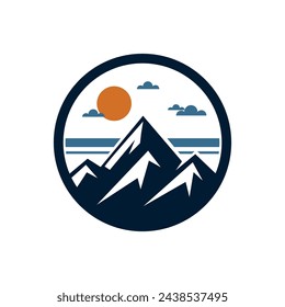 simple Mountain logo icon design template