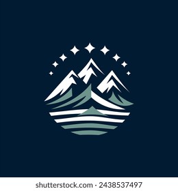 simple Mountain logo icon design template