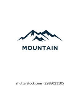 logotipo de montaña simple, ilustración de icono
