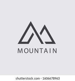 Simple Mountain Logo and Icon Vector Template