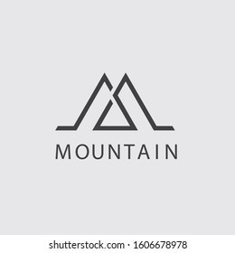 Simple Mountain Logo and Icon Vector Template