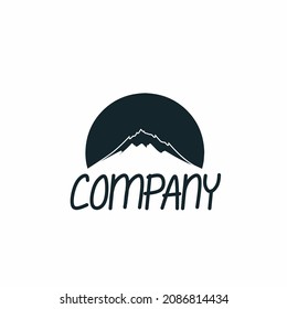simple mountain logo isolated on white background