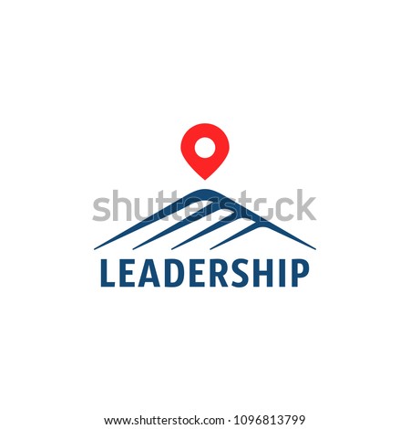 simple mountain logo like leadership. concept of victory determination and confidence or improve motivation. flat style trend modern abstract winner logo graphic art design element isolated on white