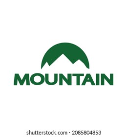 logotipo de montaña simple, logotipo de montaña moderno para marcas de amantes de la naturaleza