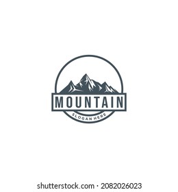 simple mountain logo on white background
