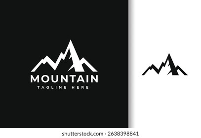 SIMPLE MOUNTAIN LOGO WITH TAGLINE
