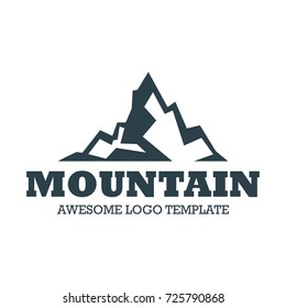 Simple mountain logo template. Suitable for your business. Adventure logo. Outdoor logo