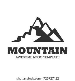 Simple mountain logo template. Suitable for your business. Adventure logo. Outdoor logo