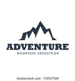 Simple mountain logo template. Suitable for your business. Adventure logo. Outdoor logo