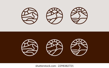 Simple Mountain Logo. Universal creative premium symbol. Vector sign icon logo template. Vector illustration
