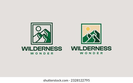 Simple Mountain Logo. Universal creative premium symbol. Vector sign icon logo template. Vector illustration
