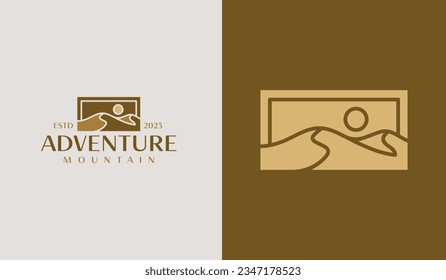 Simple Mountain Logo. Universal creative premium symbol. Vector sign icon logo template. Vector illustration