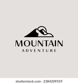 Simple Mountain Logo. Universal creative premium symbol. Vector sign icon logo template. Vector illustration