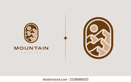 Logotipo simple de la montaña. Símbolo creativo premium universal. Plantilla de logotipo de icono de signo de Vector. Ilustración vectorial