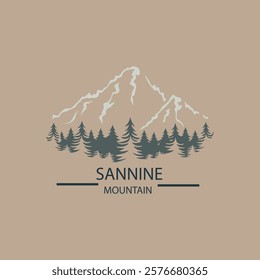 Simple Mountain Logo. Universal creative premium symbol. Vector sign icon logo template.