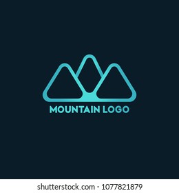Simple mountain logo vector