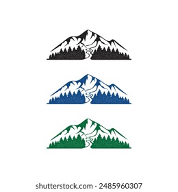 simple mountain logo vector, mountain logo